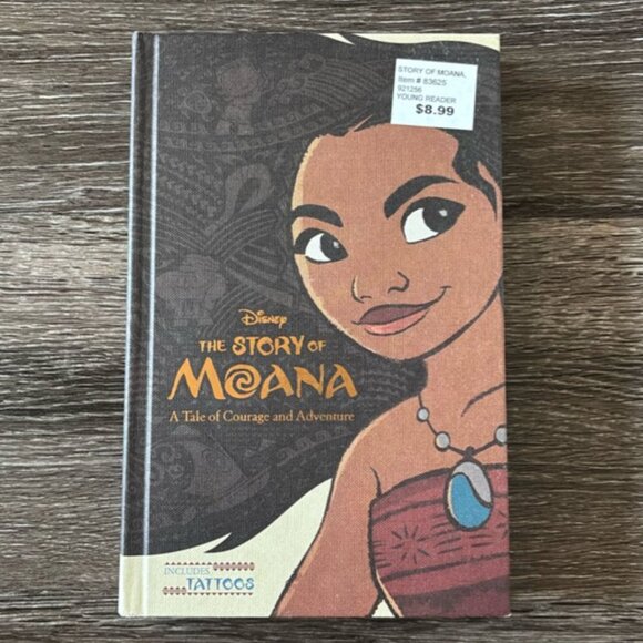 The Story of Moana by Kari Sutherland Hardcover with Temporary Tattoos - Picture 1 of 4